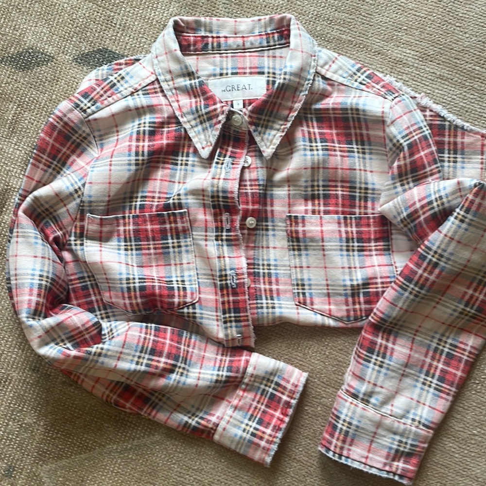 Super soft The Great button down plaid shirt